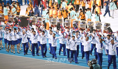 4일에 진행된 인천 아시아경기대회 페막식의 모습(사진 로금순기자)