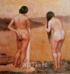  カンバスに油彩　127.5×127.5cm　1916年　東京芸術大学