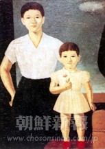 「私も祖国へ」1959年　116.7x91.0（センチ）キャンパスに油彩　朝鮮大学校教育学部美術科蔵