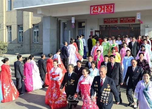 조선의 각지역에서 최고인민회의 제13기 대의원선거가 실시되였다.(조선중앙통신)