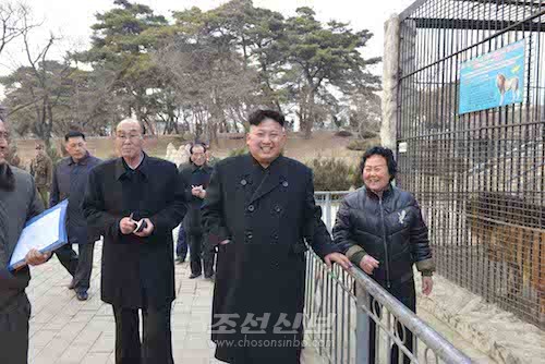 김정은원수님께서 새로 개건하고있는 중앙동물원을 돌아보시였다.(조선중앙통신)