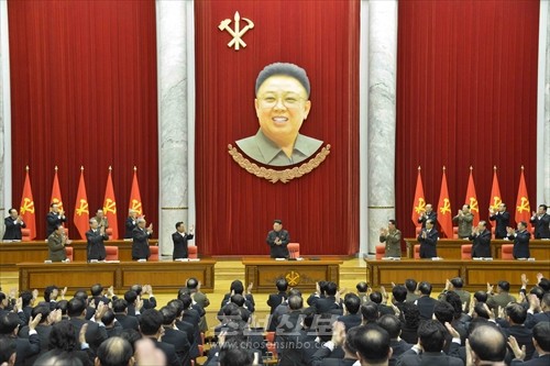 김정은원수님께서 지도밑에 당중앙위원회 정치국 확대회의가 진행되였다.(조선중앙통신)