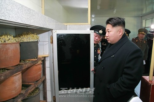 김정은원수님께서 조선인민군 해군 제164군부대를 시찰하시였다.(조선중앙통신)