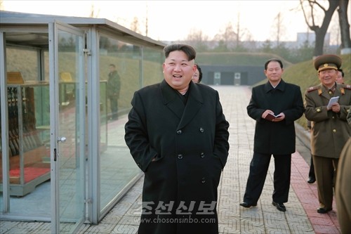김정은원수님께서 새로 개건된 평천혁명사적지를 현지지도하시였다.(조선중앙통신)