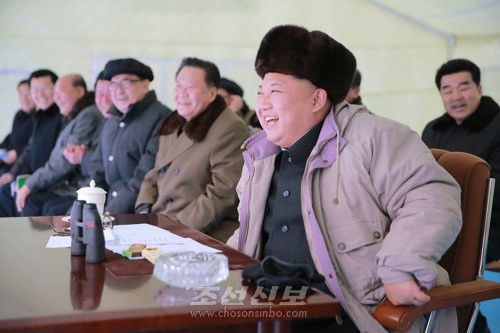 김정은원수님께서 《마식령스키경기-2016》을 관람하시였다.(조선중앙통신)